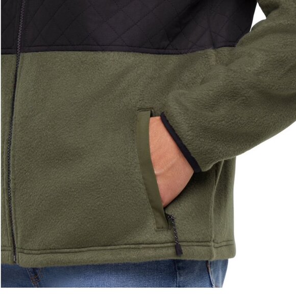 Eddie Bauer Men’s Mixed Media Fleece Jacket Size 3XL–Black/Gray Warm Outdoor NEW - Picture 11 of 15